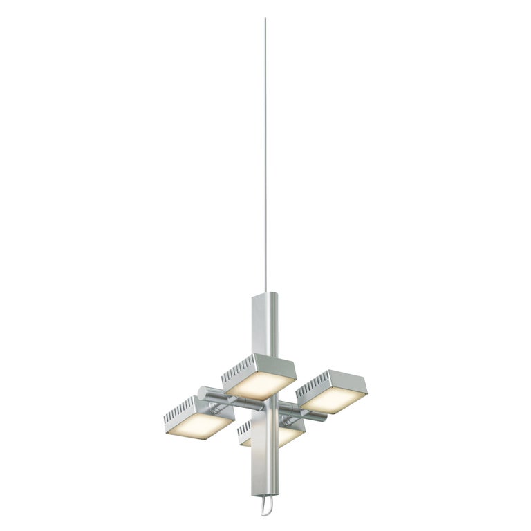 Dorval 01, Polished Aluminum Pendant Led Light Fixture For Sale at 1stDibs