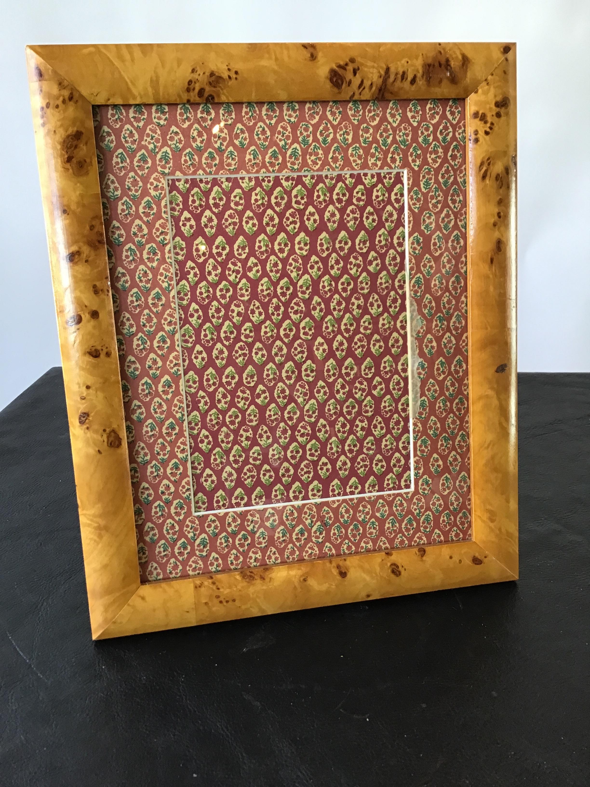 4 Dorvilliers Small Burl Wood Picture Frames In Good Condition In Tarrytown, NY