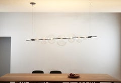 Dòry by Silvio Mondino Studio, Statement Linear Chandelier Darkened Brass