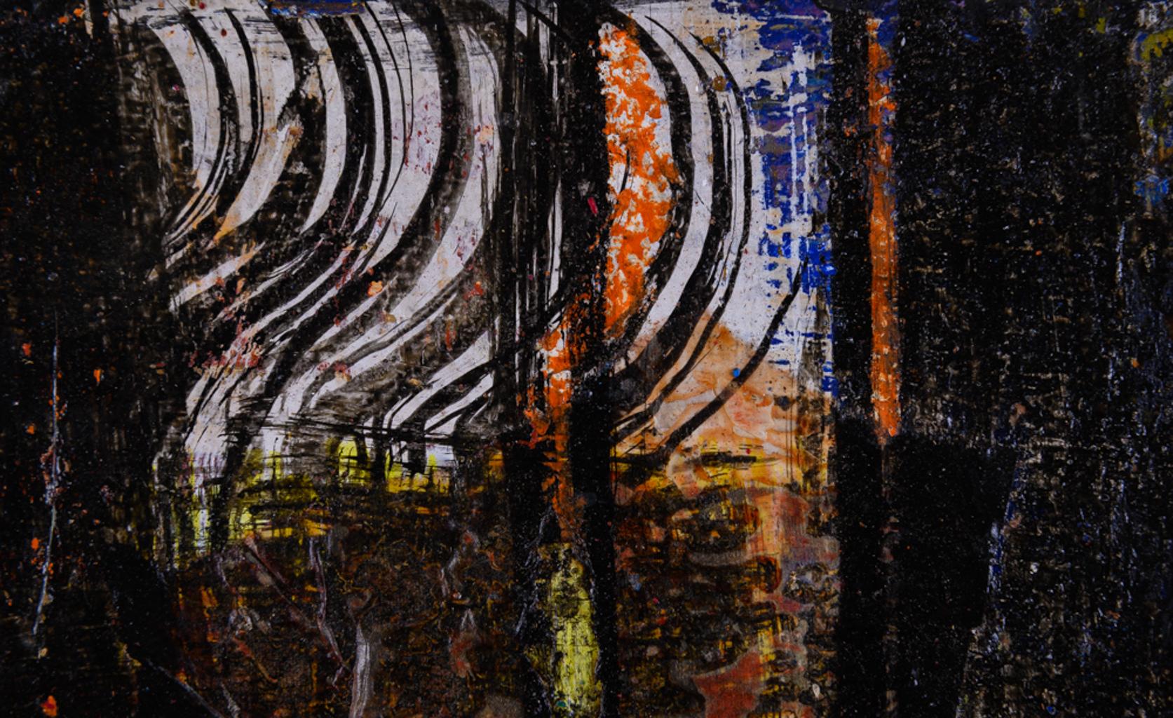 Dory (americano) Pittura ad olio astratta originale su Wood in vendita 7