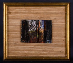 Original Abstraktes Ölgemälde auf Holz, Dory (American)