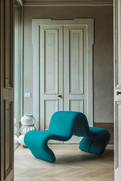 Dos À Dos Louvre Double Seat Cyan by La Cividina