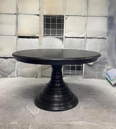 Dos Gallos Custom Beehive Pedestal Table in Walnut