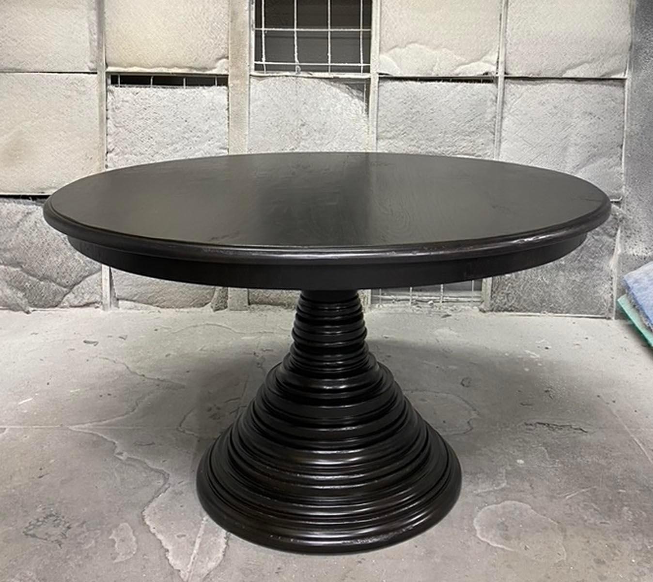 American Dos Gallos Custom Beehive Pedestal Table in Walnut For Sale