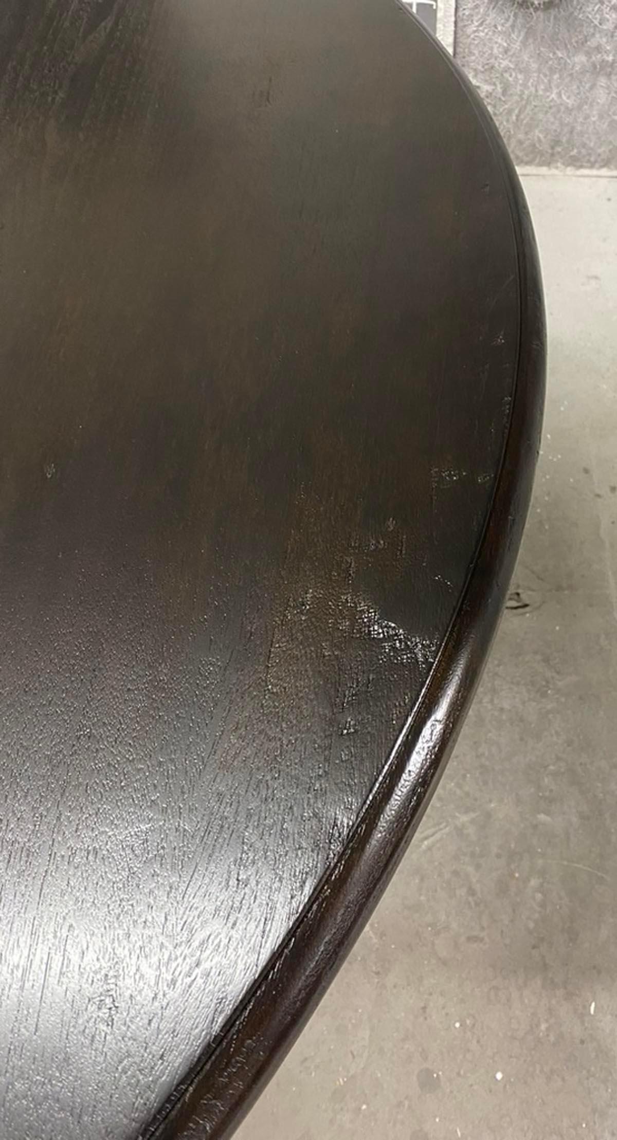 Dos Gallos Custom Beehive Pedestal Table in Walnut In New Condition For Sale In Los Angeles, CA