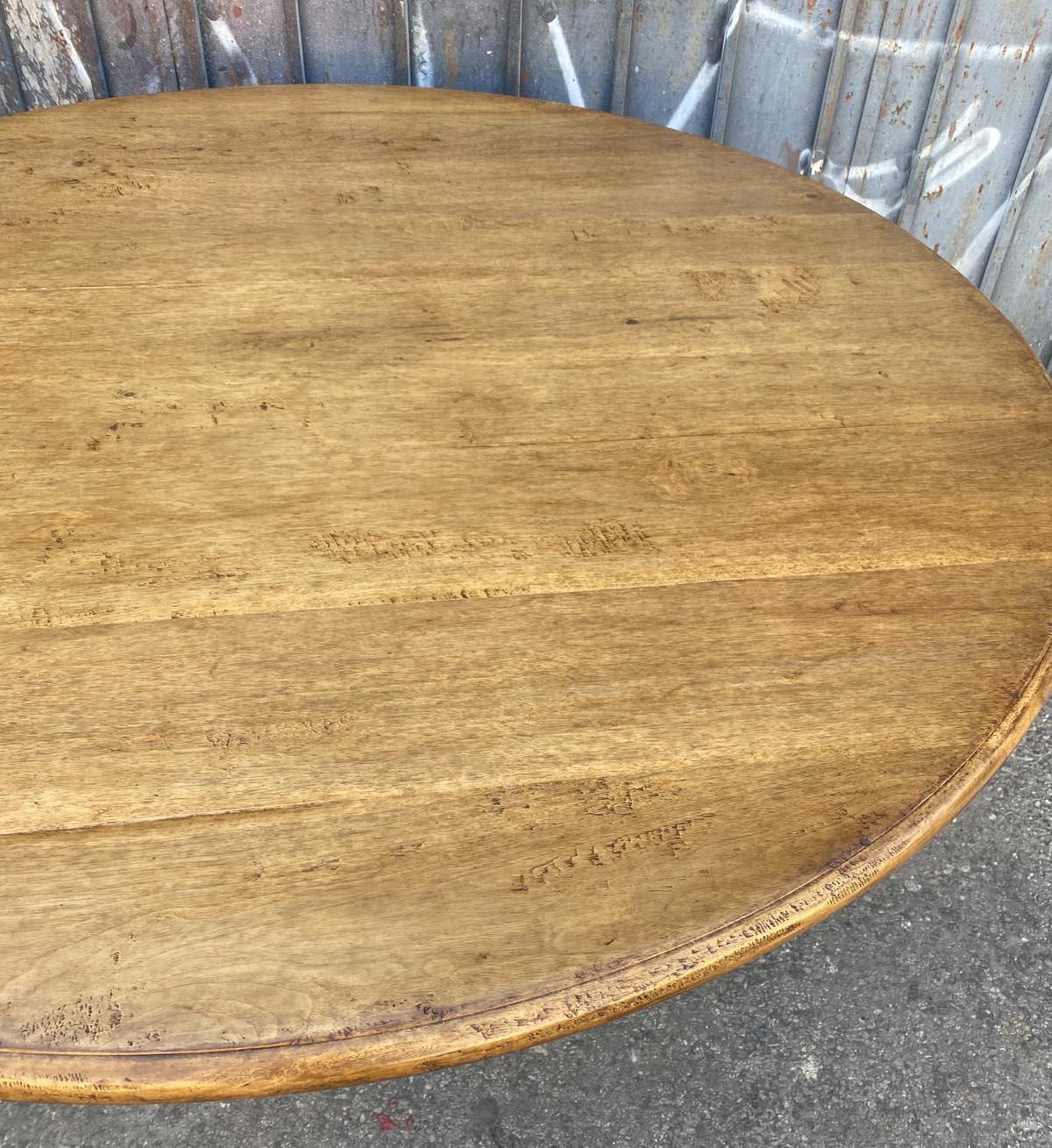 Dos Gallos Custom Beehive Pedestal Table in Walnut In New Condition For Sale In Los Angeles, CA