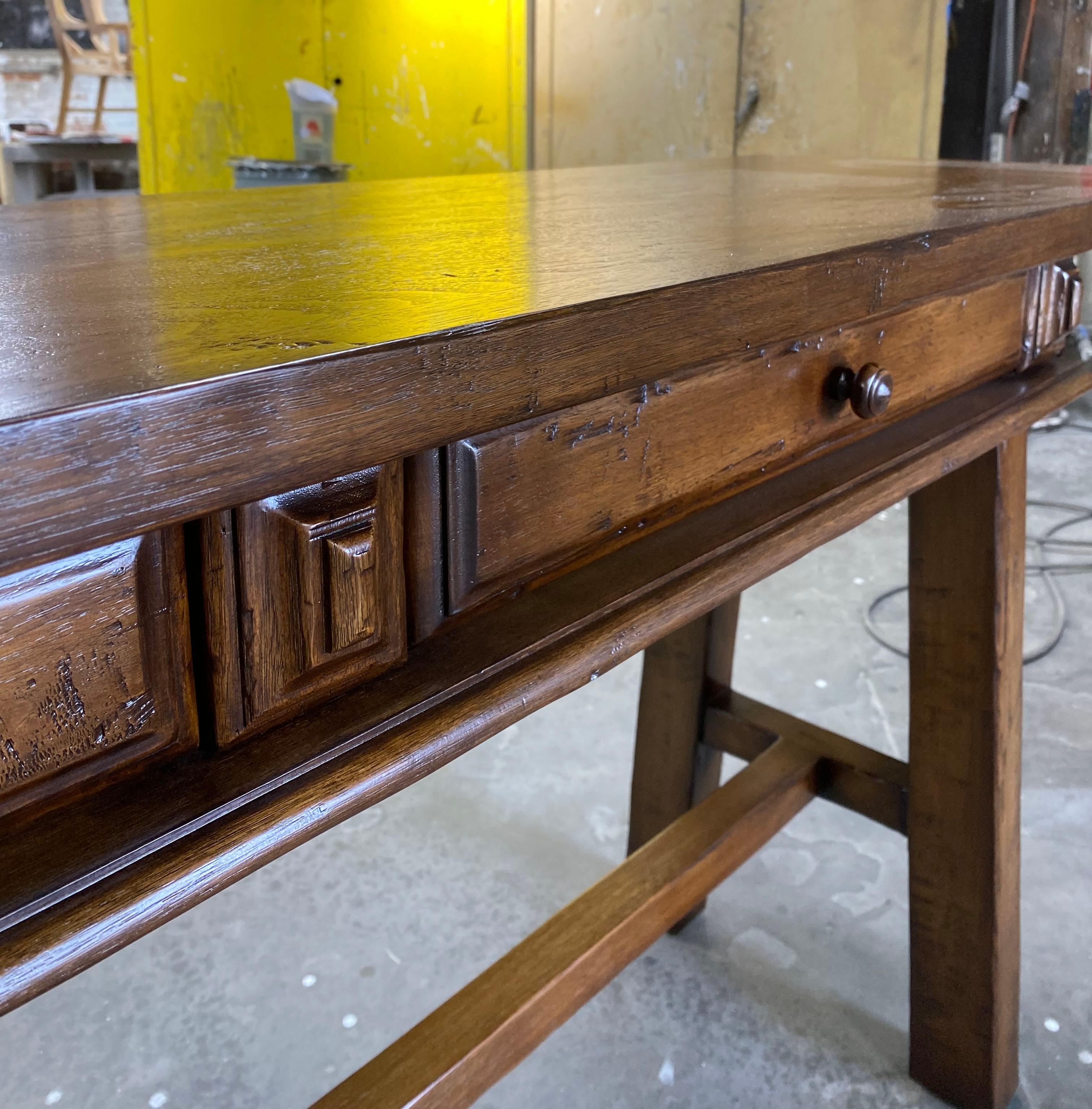 Dos Gallos Custom Console With Drawers For Sale 4