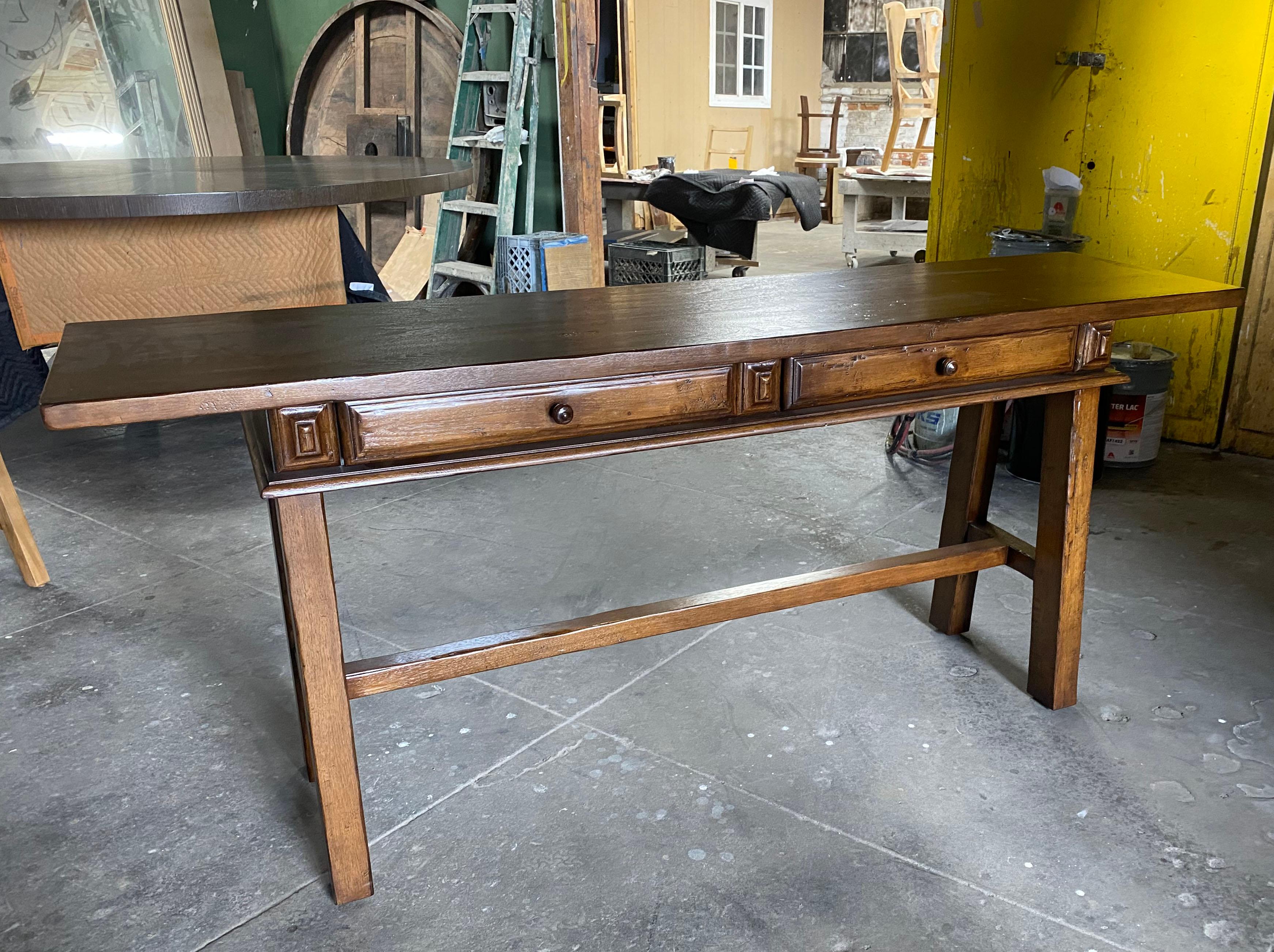 Dos Gallos Custom Console With Drawers In New Condition For Sale In Los Angeles, CA
