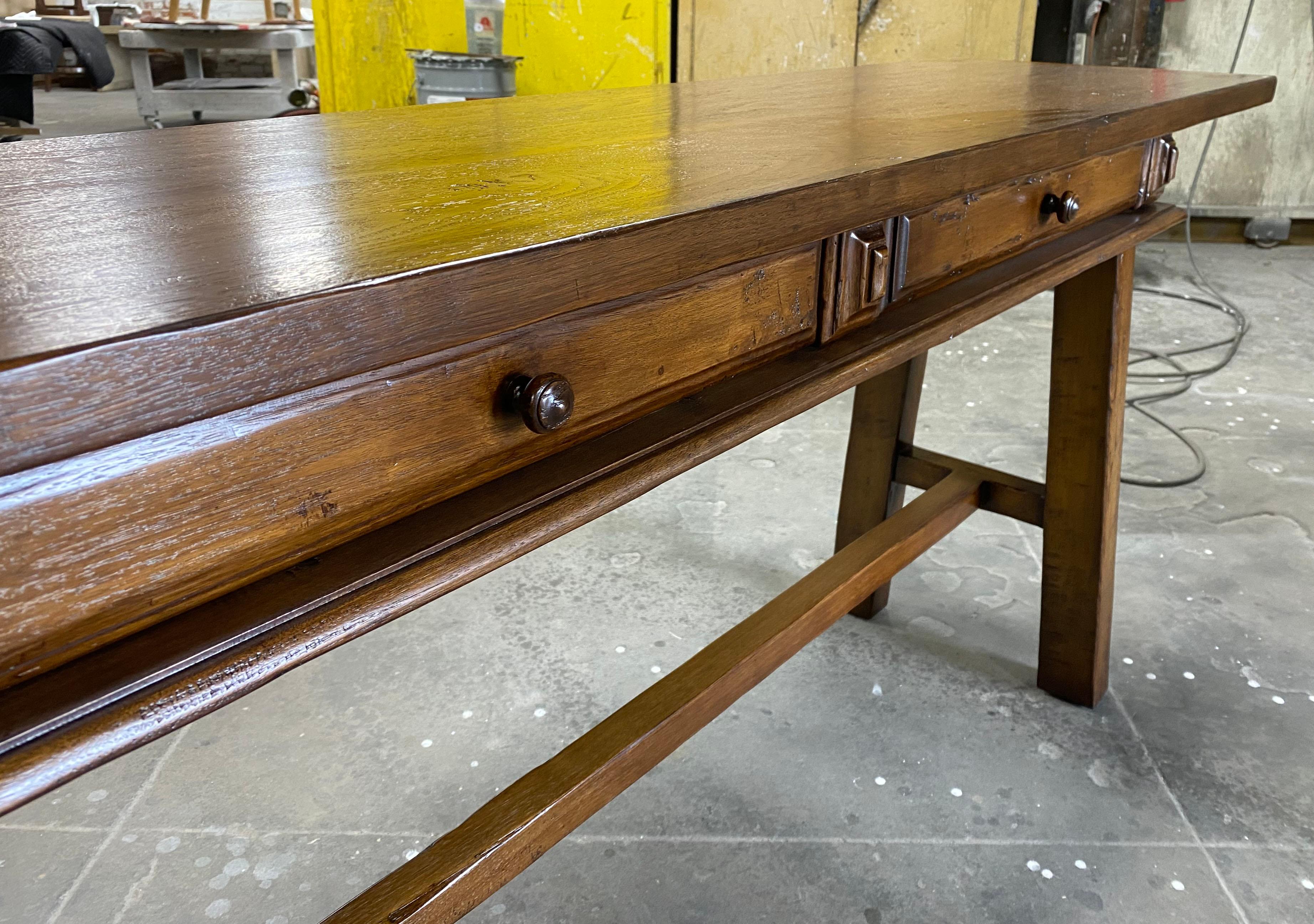 Dos Gallos Custom Console With Drawers For Sale 2