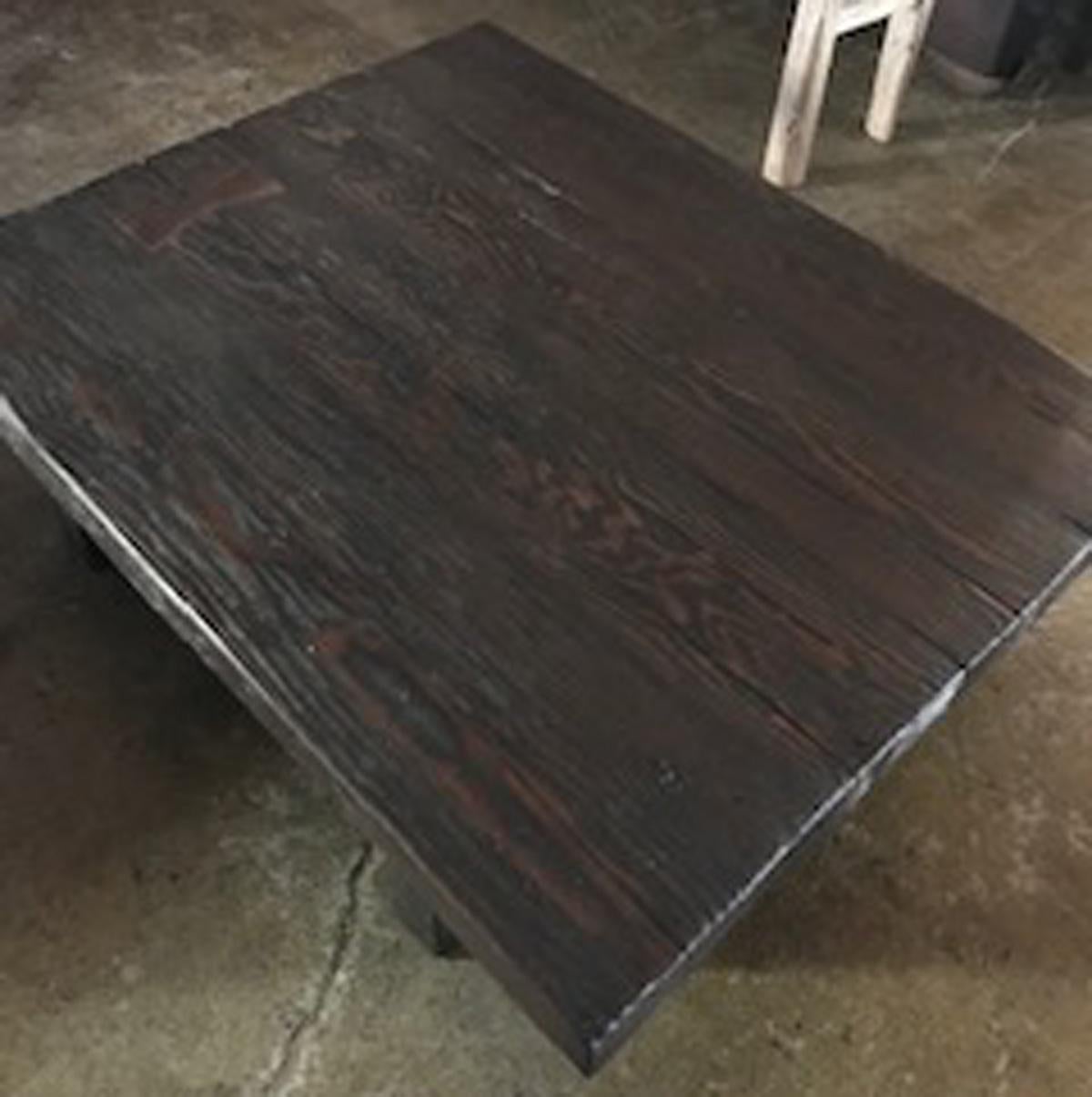 old wood coffee table