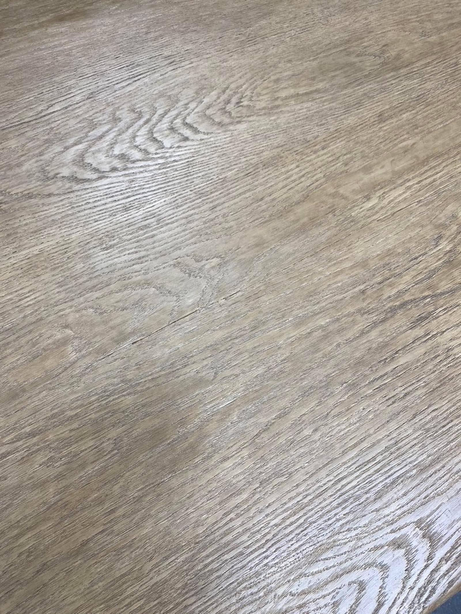Contemporary Dos Gallos Custom Rustic Oak Coffee Table with Mortise and Tenon Construction For Sale