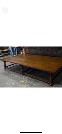 Dos Gallos Custom Turned Leg Coffee Table by Dos Gallos Studio