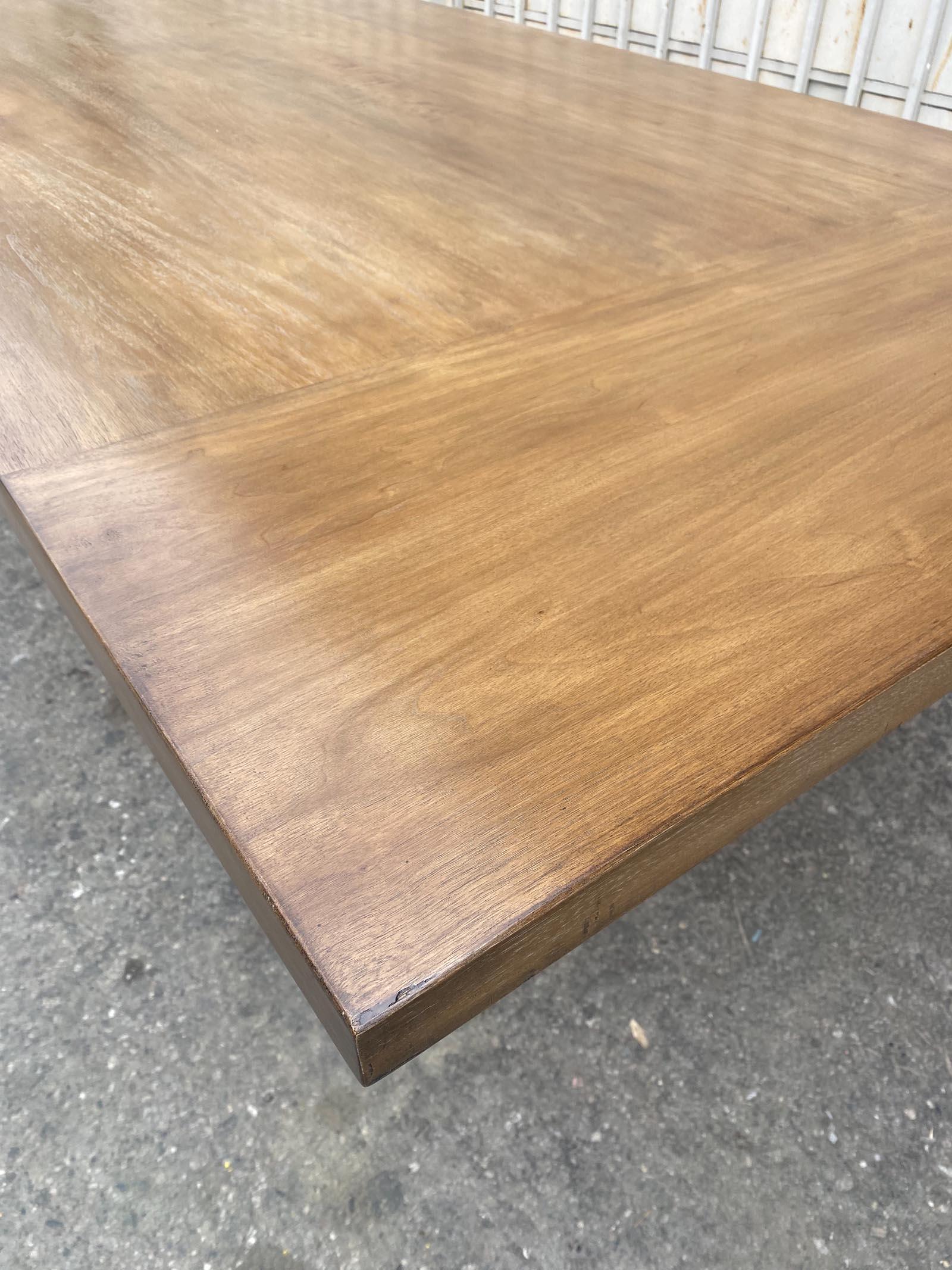 Dos Gallos Custom Walnut Trestle Table For Sale 1