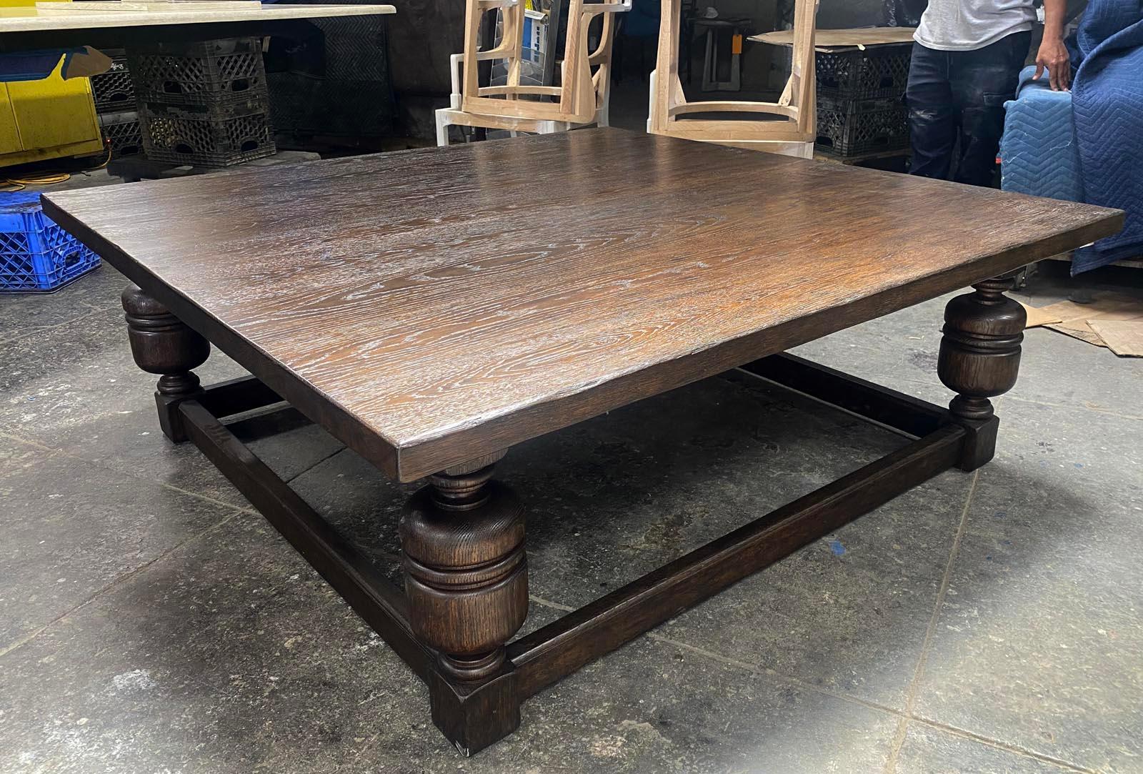 Spanish Colonial Dos Gallos Studio Custom Baroque Coffee Table For Sale