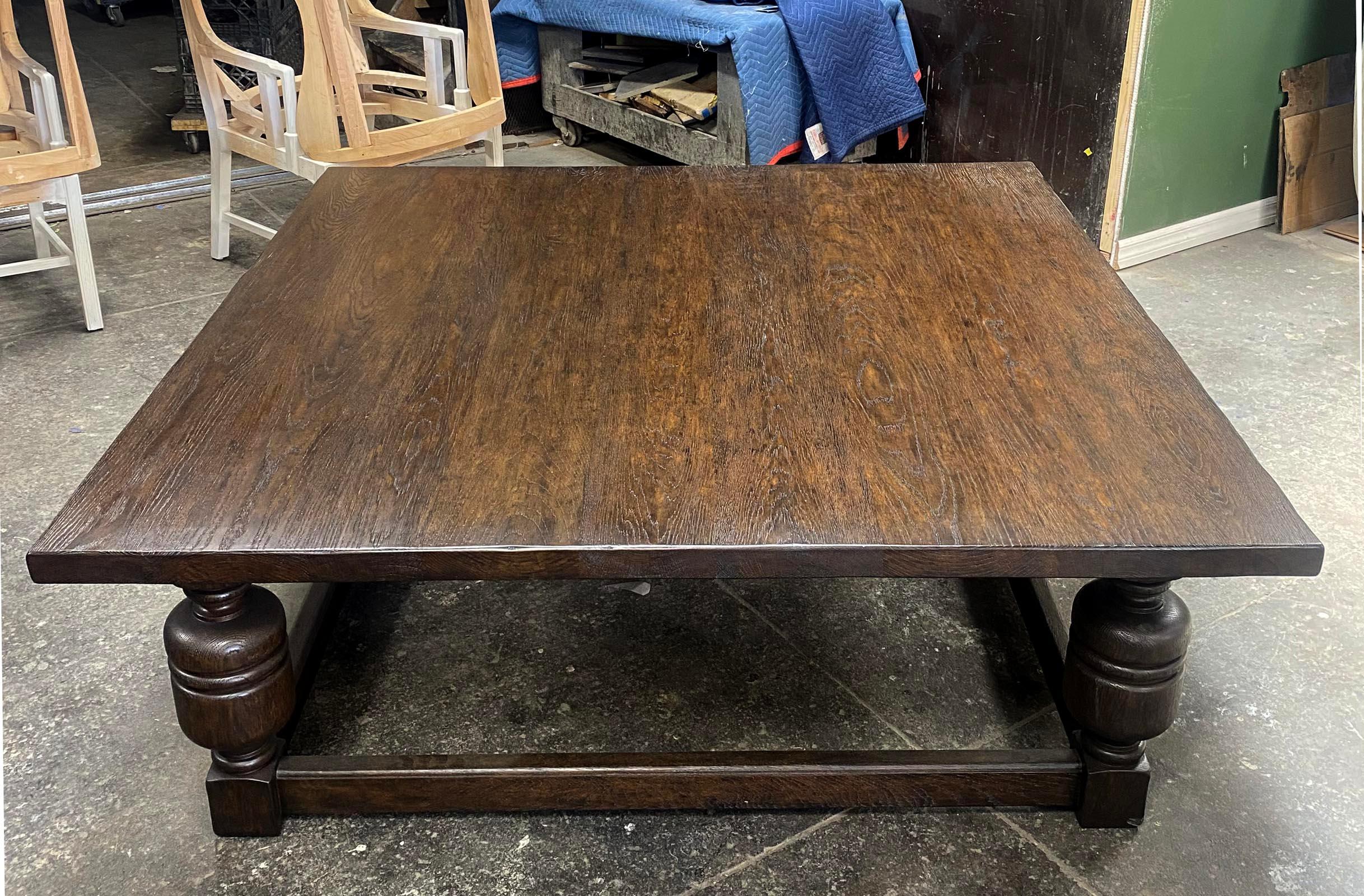 American Dos Gallos Studio Custom Baroque Coffee Table For Sale