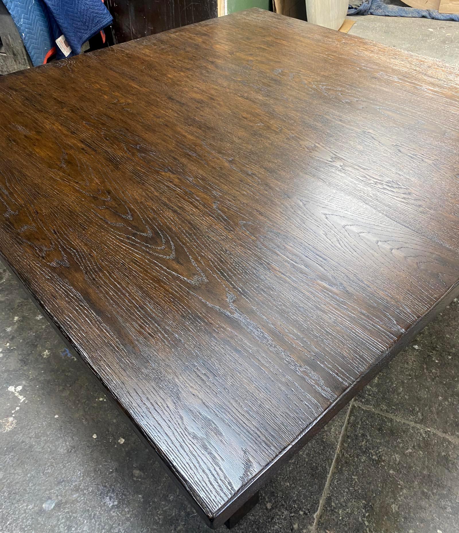 Oak Dos Gallos Studio Custom Baroque Coffee Table For Sale