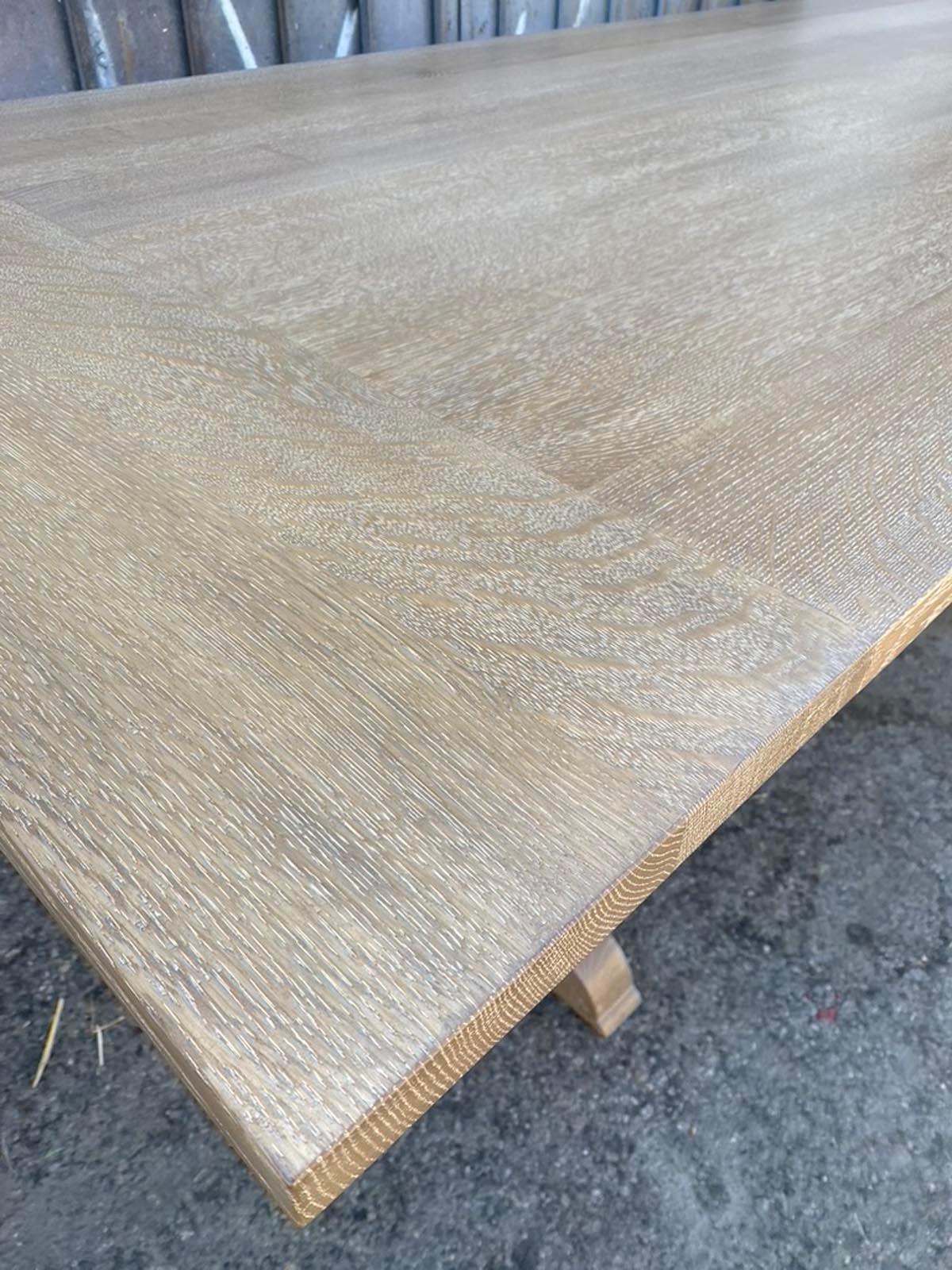Dos Gallos Studio Custom Wine Tasting Table in Rift Oak For Sale 6