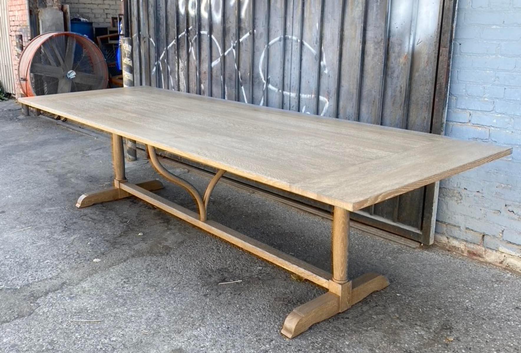 Modern Dos Gallos Studio Custom Wine Tasting Table in Rift Oak For Sale