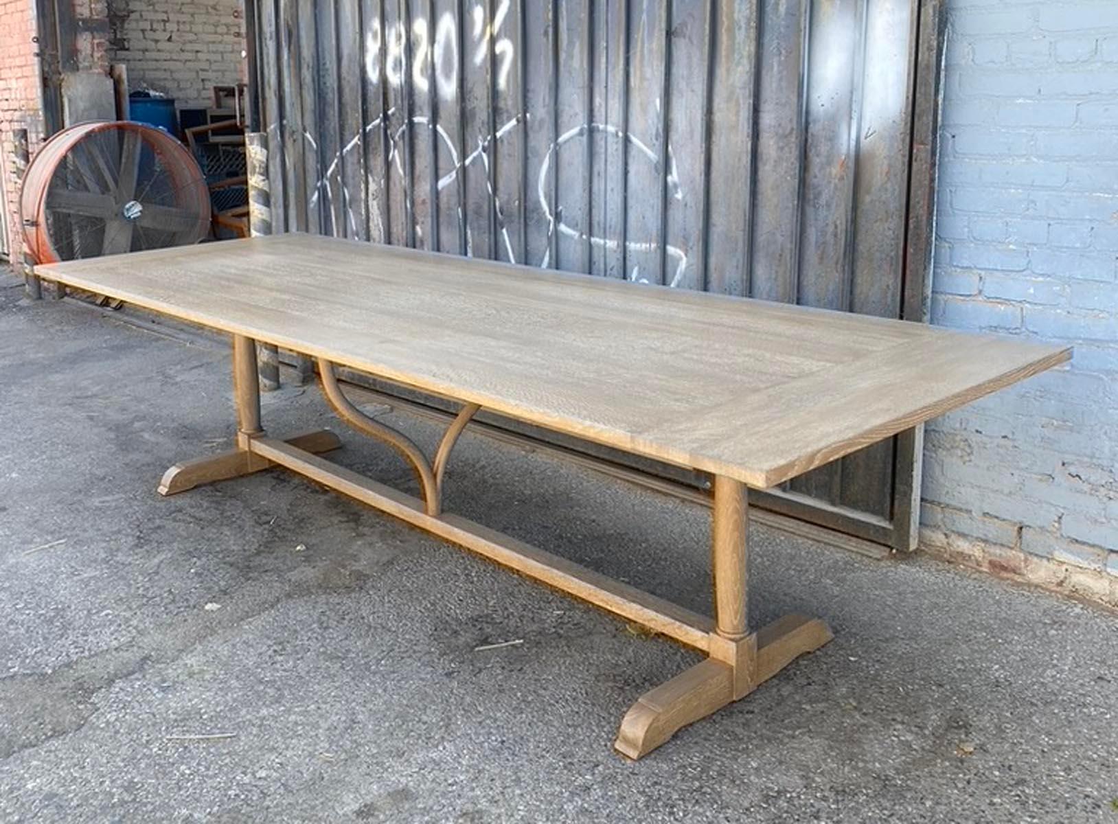 Contemporary Dos Gallos Studio Custom Wine Tasting Table in Rift Oak For Sale