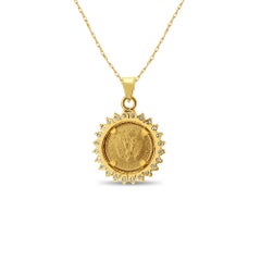 Dos Pesos Diamond Necklace 14k Yellow Gold