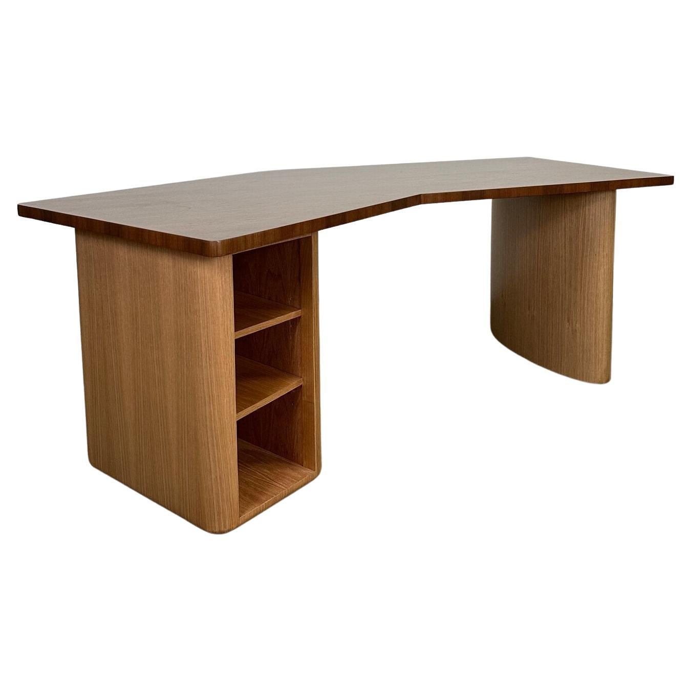 Antique Half Round Wooden Executive Desk at 1stDibs half round desk