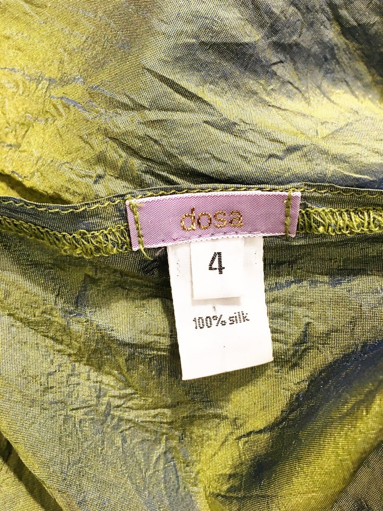 Dosa Metallic Jewel Green Slip Dress at 1stDibs | emerald green slip dress