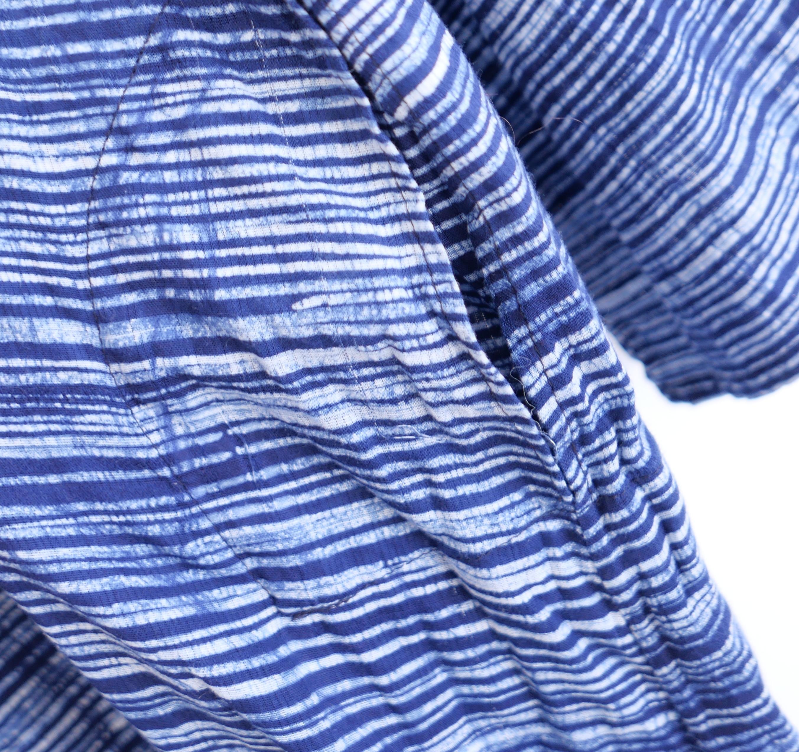 Dosa SS15 Tunisian Tunic Indigo Dye Dress In Excellent Condition For Sale In London, GB