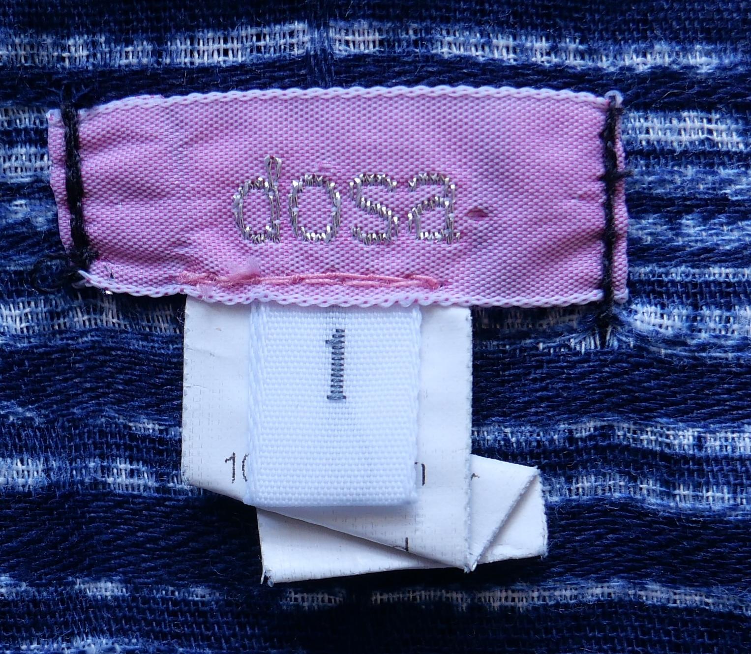 Dosa SS15 Tunisian Tunic Indigo Dye Dress For Sale 1