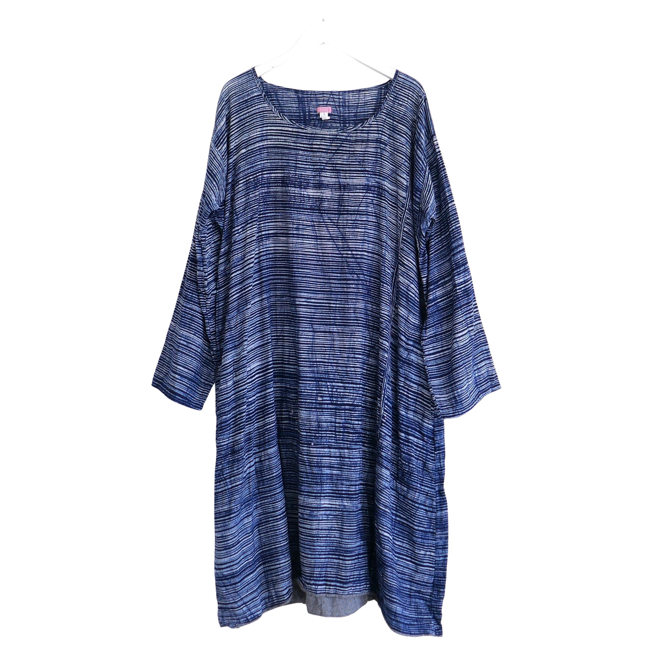 Dosa SS15 Tunisian Tunic Indigo Dye Dress For Sale