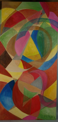 "Embracing Couple"Oversized Cubic Painting