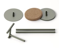 Dot aluminum bar stool with cork wood seating by Joyf