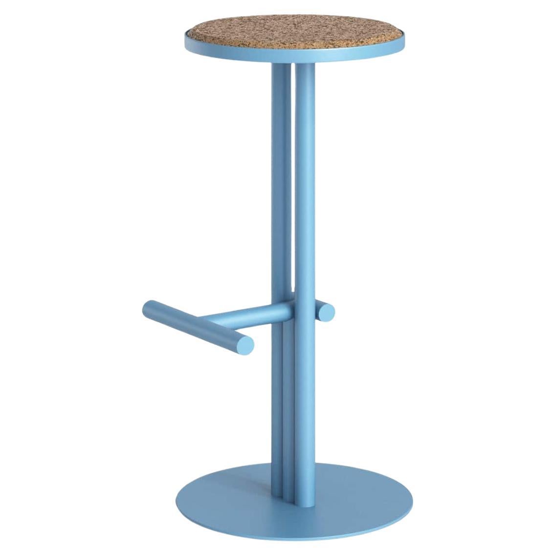 Tabouret de bar en aluminium Dot avec assise en bois de liège par Joyf