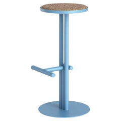 Tabouret de bar en aluminium Dot avec assise en bois de liège par Joyf
