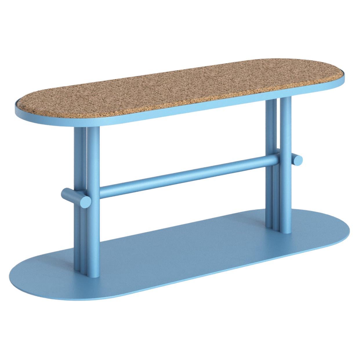Dot aluminum bench with cork wood seating by Joyf