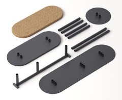 Banco de aluminio Dot con mesa de centro integrada de Joyf