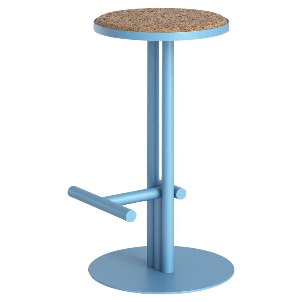 Tabouret de comptoir Dot en aluminium avec assise en bois de liège par Joyf