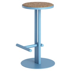 Tabouret de comptoir Dot en aluminium avec assise en bois de liège par Joyf