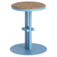 Tabouret Dot en aluminium avec assise en bois de liège par Joyf