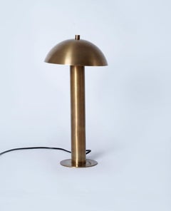Dot Burnt Brass Dome Medium Desk Lamp by Lamp Shaper