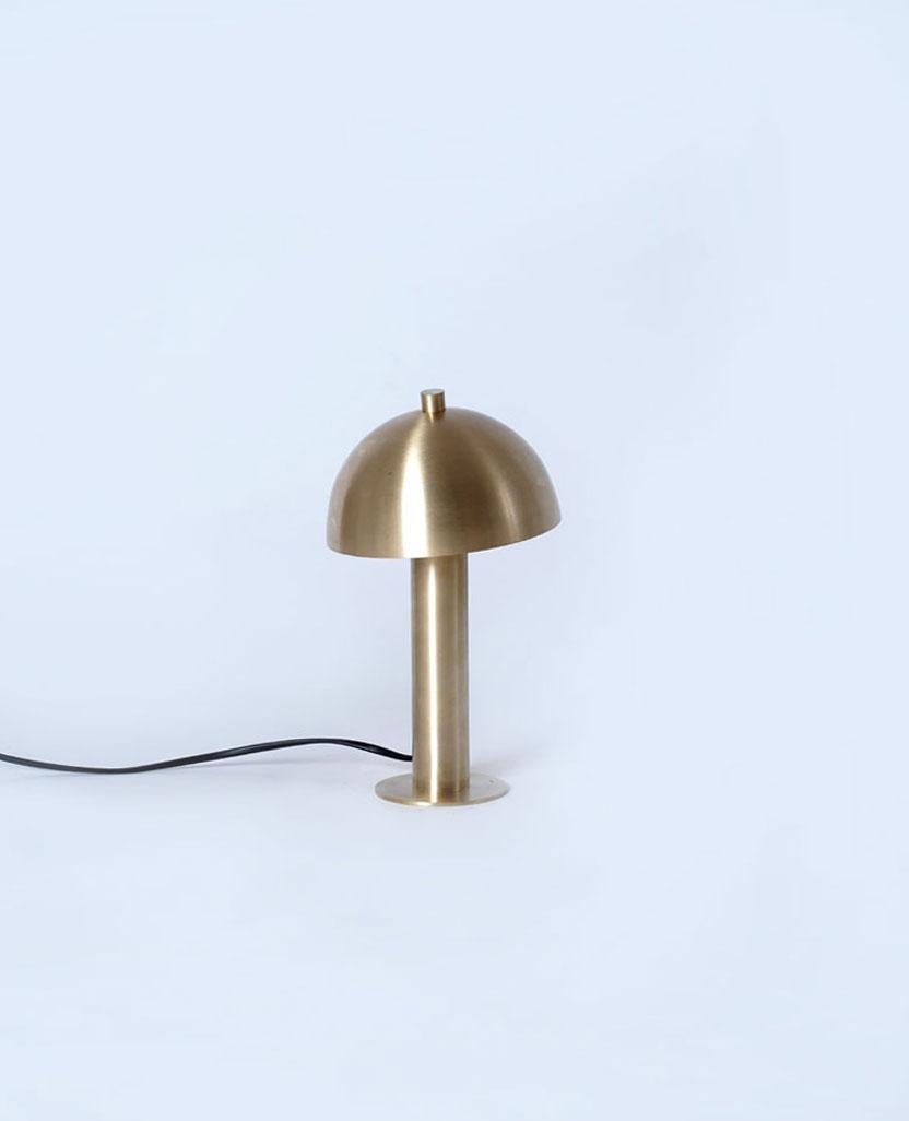 Other Dot Burnt Brass Dome Small Desk Lamp by Lamp Shaper For Sale