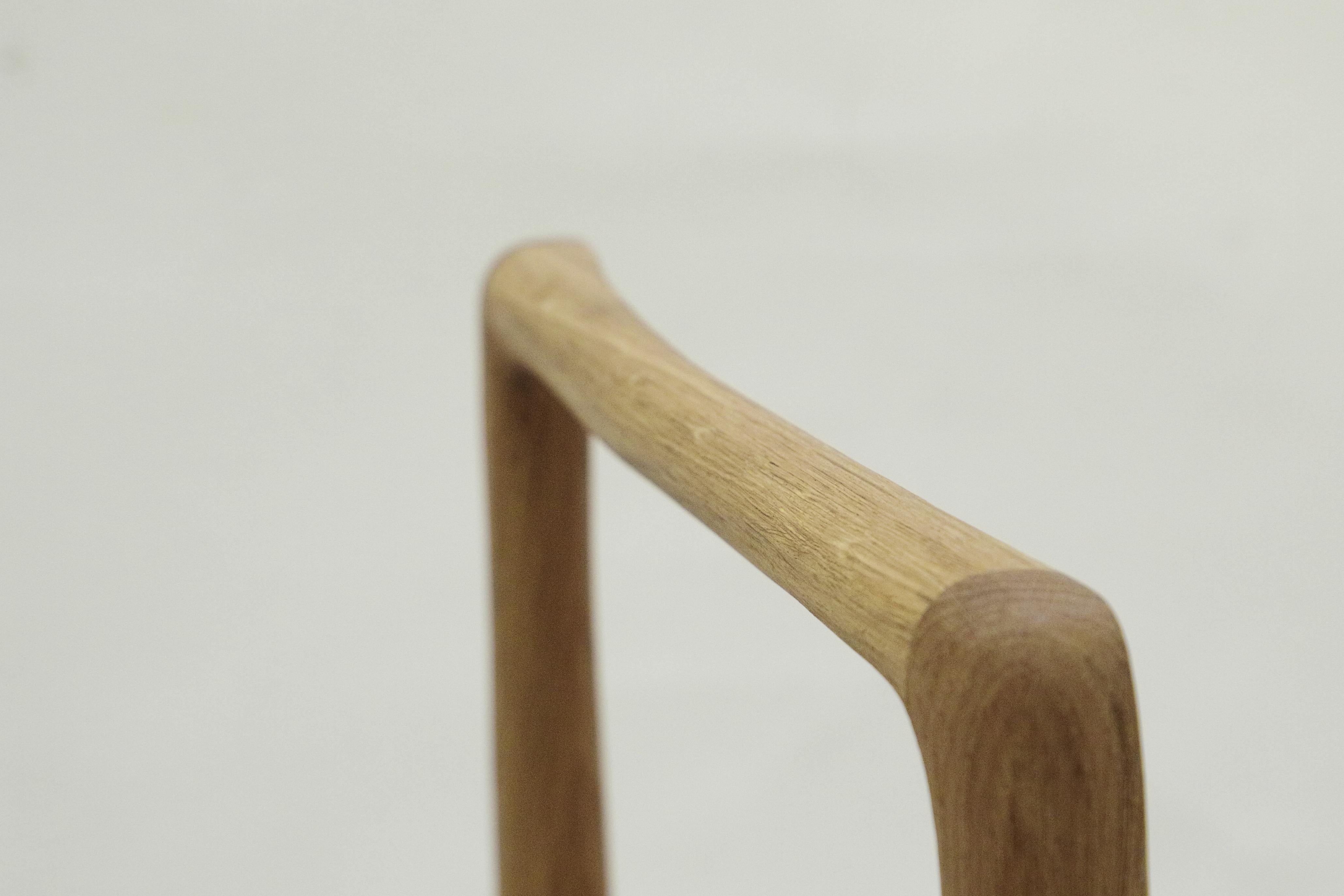 Oak Dot Chair, Hand-Sculpted and Signed by Cedric Breisacher For Sale