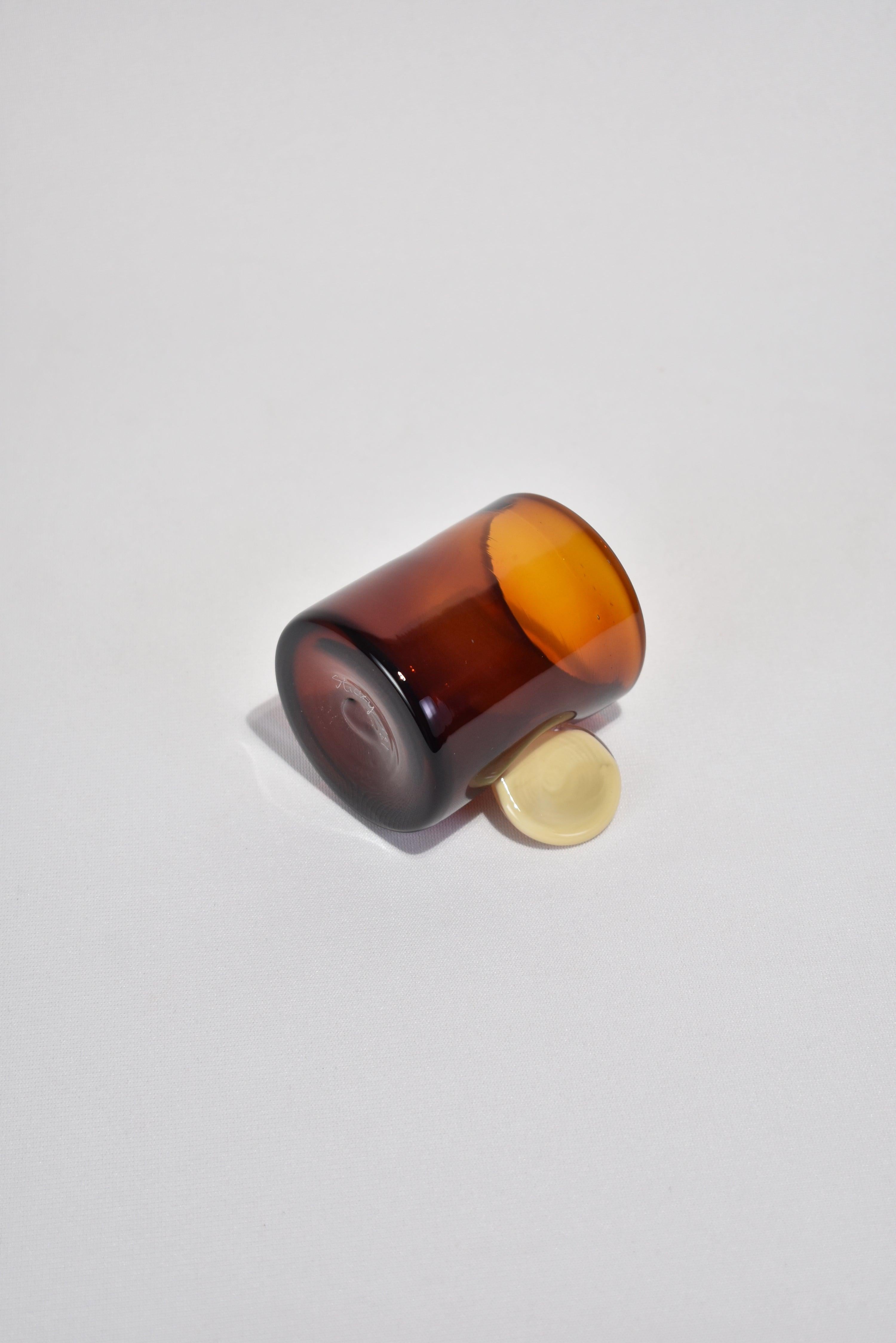 Modern Dot Cup in Amber/Cream