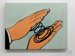 Piece De Resistence - Oil Painting on Canvas, Hands, Spring, Pop Art