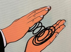 Piece De Resistence - Oil Painting on Canvas, Hands, Spring, Pop Art