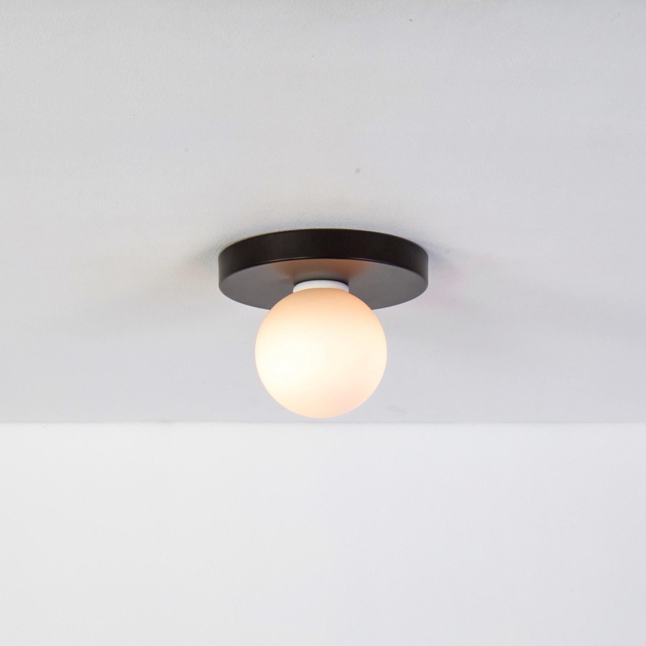American Globe Flush Mount by Research.Lighting, Black Made to Order For Sale