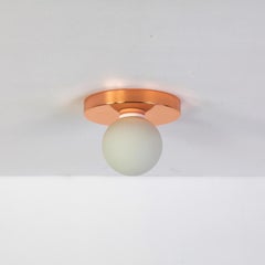 Globe Flush Mount by Research.Lighting, Copper, 3in Glass Globe, Made to Order