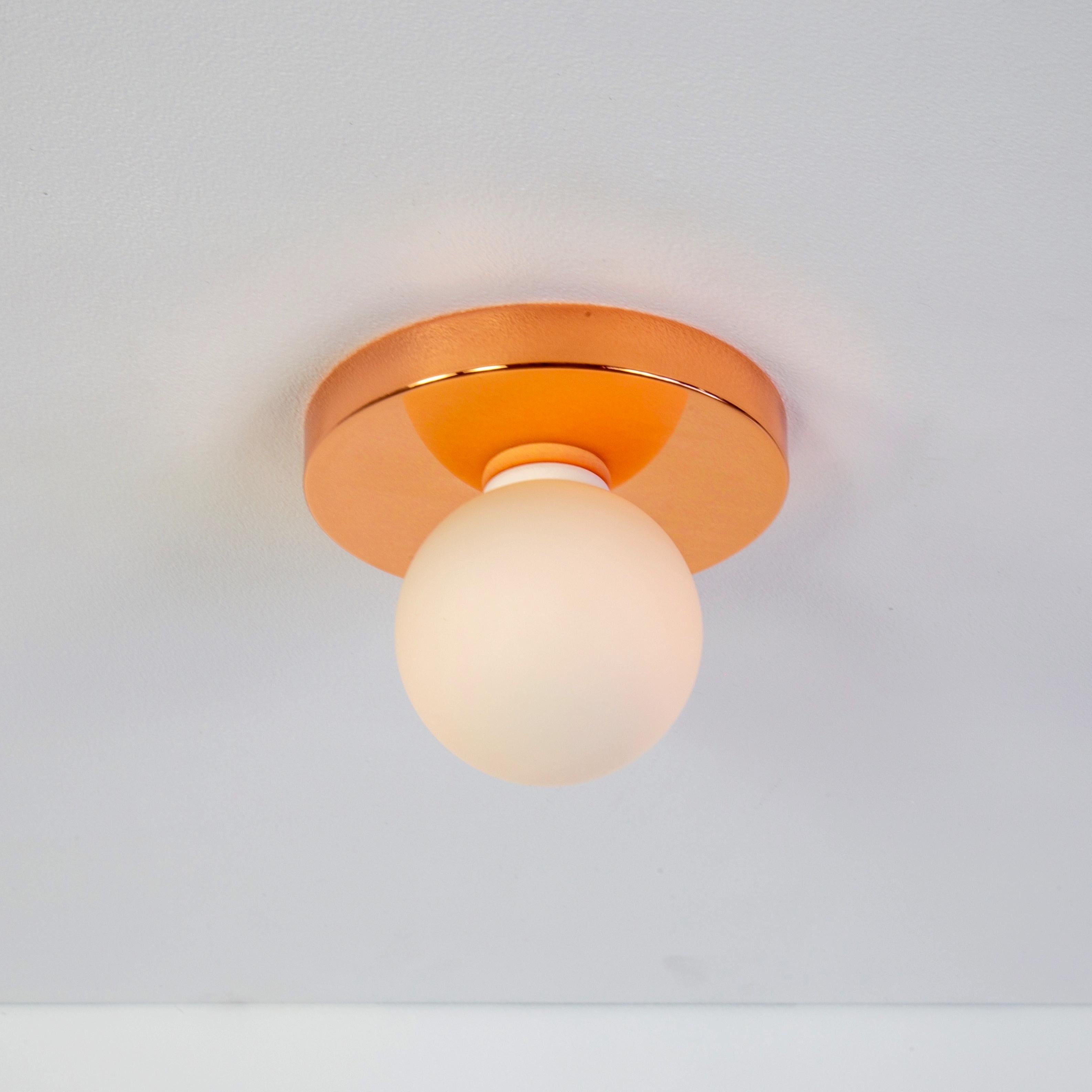 Plated Globe Flush Mount by Research.Lighting, Copper, Made to Order For Sale