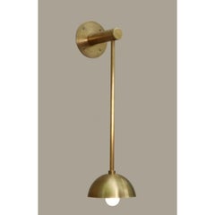 Dot Long Brass Dome Wall Sconce by Lamp Shaper