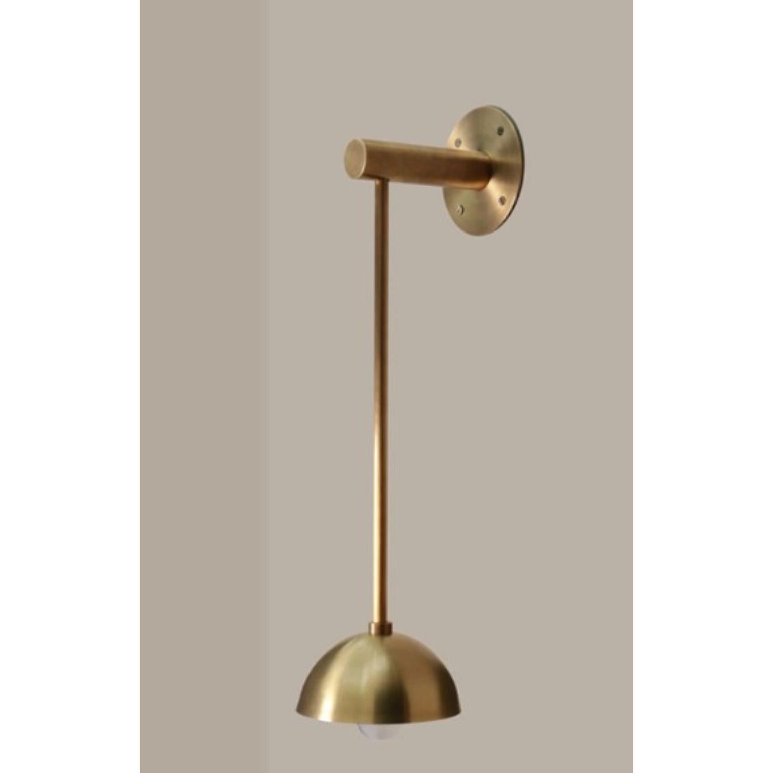 Post-Modern Dot Long Brass Dome Wall Sconce by Lamp Shaper For Sale