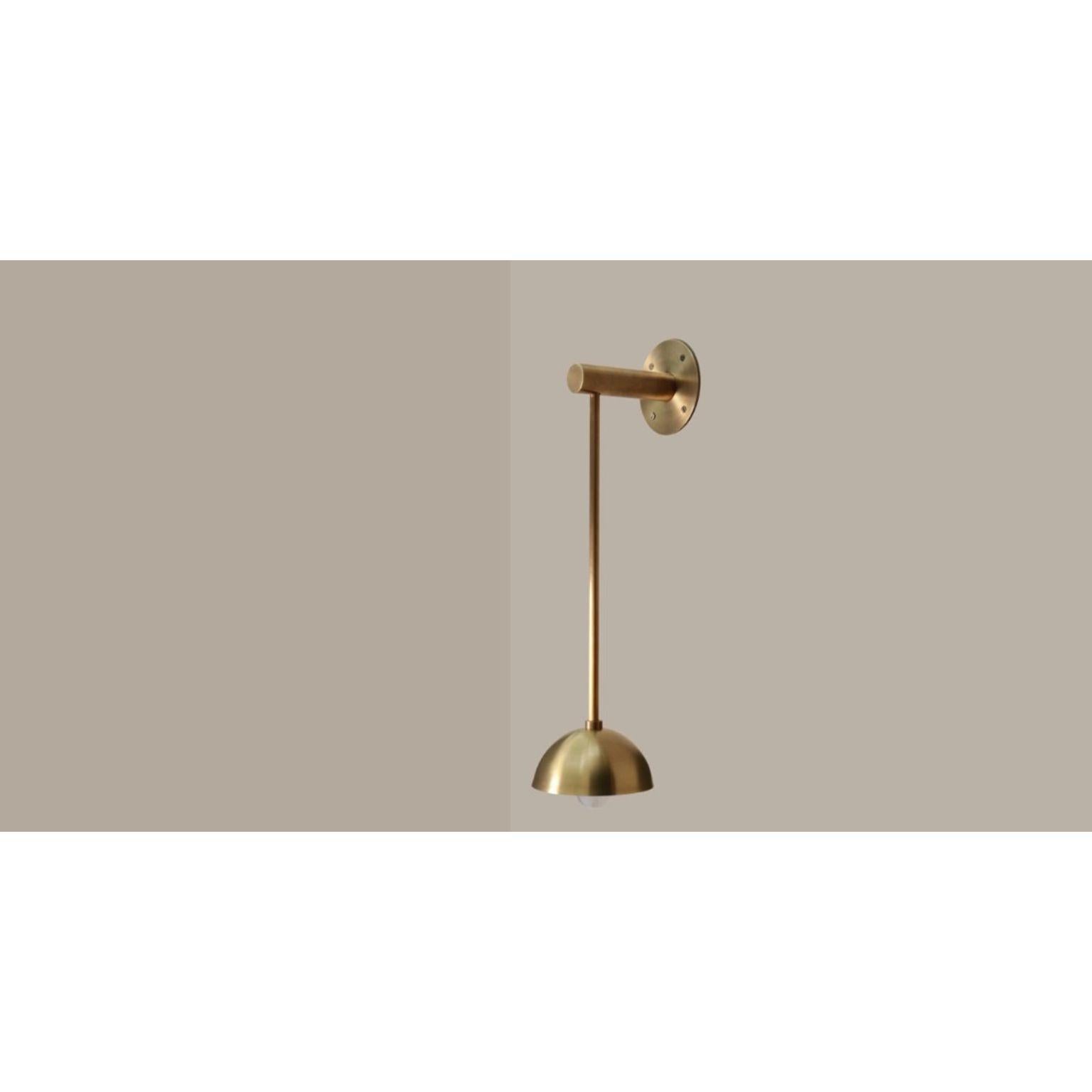 Other Dot Long Brass Dome Wall Sconce by Lamp Shaper For Sale